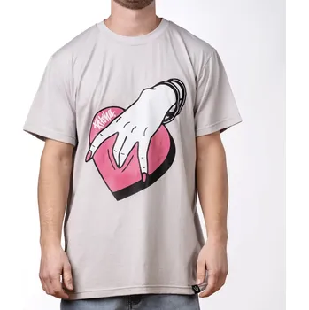 Pánské tričko PITCHA triko HEART light grey - 2XL