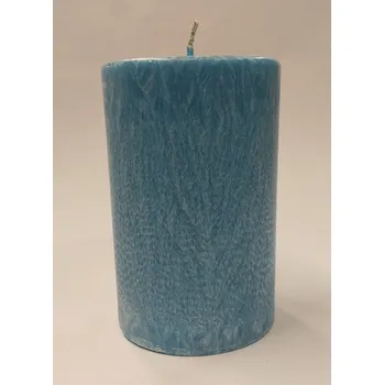 Svíčka Svíčka vonná palmová - Válec 13 cm - azurová modrá - výběr vůně Vůně: litsea cubeba