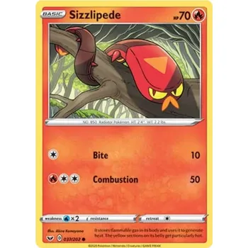 Sběratelská karetní hra Sizzlipede 037/202 - Sword & Shield Typ karty: Non-Holo