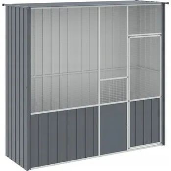 VidaXL Voliéra, antracitová, 215 x 78 x 200 cm, pozinkovaná ocel