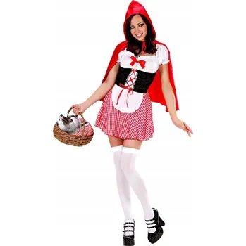 Karnevalový kostým Kostým Červená Karkulka s mašlí XL