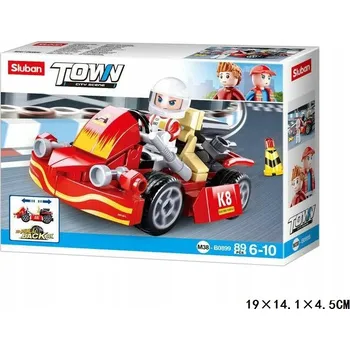 ostatní stavebnice STAVEBNICE SLUBAN TOWN 89 DÍLŮ MĚSTO ZÁVODNÍ AUTO