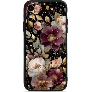 Pouzdro na mobilní telefon Lesklý kryt Mobiwear Glossy - Apple iPhone XR - G169G Zlatavé kvítky (Prémiové lesklé pouzdro, obal, kryt Mobiwear Glossy na mobil Apple iPhone XR - G169G Zlatavé kvítky, materiál Plast + TPU silikon - krytí po všech stranách, neošoupatelný potisk, tenké)