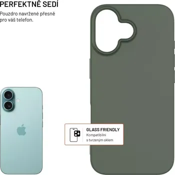 Telefonní příslušenství TPU gelový kryt FIXED ReStory pro Apple iPhone 16, zelený