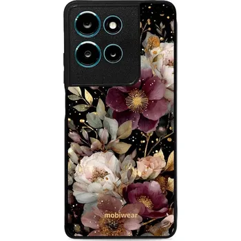 Pouzdro na mobilní telefon Lesklý kryt Mobiwear Glossy - Motorola Moto G75 5G - G169G Zlatavé kvítky (Prémiové lesklé pouzdro, obal, kryt Mobiwear Glossy na mobil Motorola Moto G75 5G - G169G Zlatavé kvítky, materiál Plast + TPU silikon - krytí po všech stranách, neošoupatelný)