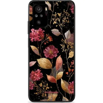 Pouzdro na mobilní telefon Lesklý kryt Mobiwear Glossy - Xiaomi POCO M5s - G171G Zlatavé lístky a květy (Prémiové lesklé pouzdro, obal, kryt Mobiwear Glossy na mobil Xiaomi POCO M5s - G171G Zlatavé lístky a květy, materiál Plast + TPU silikon - krytí po všech stranách, neošoupateln