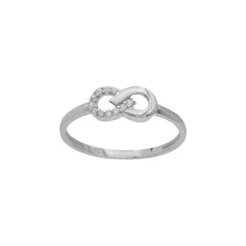 Prsten Zlatý prsten se zirkony nekonečno