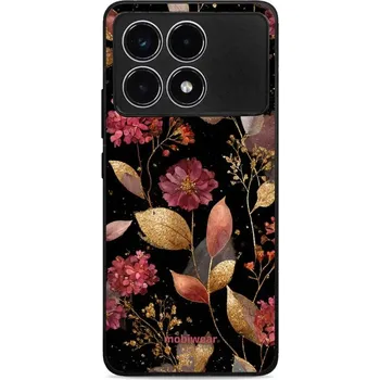 Pouzdro na mobilní telefon Lesklý kryt Mobiwear Glossy - Xiaomi POCO F6 Pro - G171G Zlatavé lístky a květy (Prémiové lesklé pouzdro, obal, kryt Mobiwear Glossy na mobil Xiaomi POCO F6 Pro - G171G Zlatavé lístky a květy, materiál Plast + TPU silikon - krytí po všech stranách,)