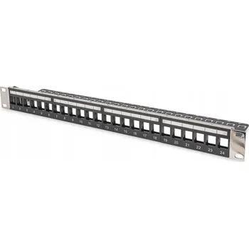 Serverovna Patch panel 19" 24x keystone stíněný 1U