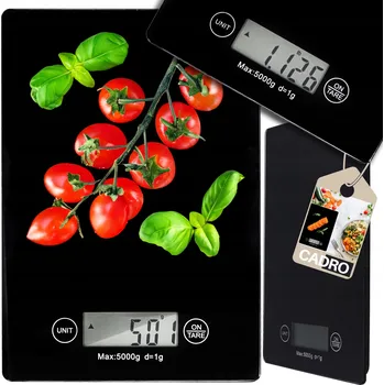 Kuchyňská váha Kuchyňská váha Cadro WAGA KUCHENNA elektroniczna szklana 5 kg Cadro černá 5 kg