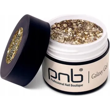 Lak na nehty Barva na zdobení nehtů PNB UV/LED Galaxy Gel 03 Gold 5 ml