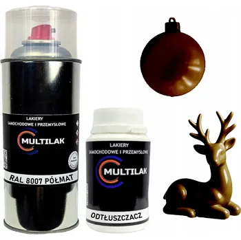 Barva ve spreji Lak ve spreji na figurky, skleněné a keramické ozdoby RAL 8007 POLOMAT
