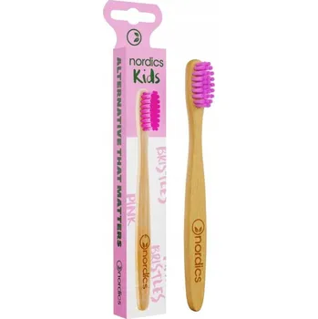Zubní kartáček Kartáček Nordics dětský bambusový růžový 1 ks