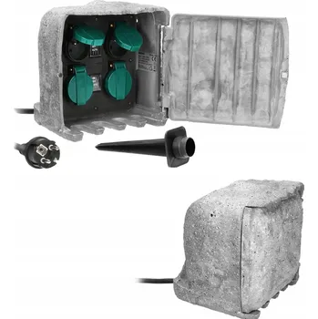 Elektrická zásuvka Elektrická Zásuvka s kabelem Orno , šedá