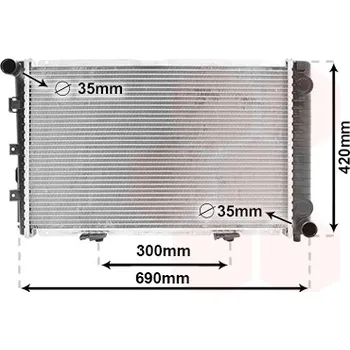 Chladič motoru Chladič, chlazení motoru VAN WEZEL 30002211