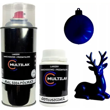 Barva ve spreji Lak ve spreji na figurky, skleněné a keramické ozdoby RAL 5004 POLOMAT