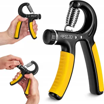 4FIZJO Nastavitelný posilovač stisku ruky Černo-Žlutý