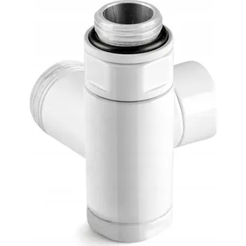 Ventil Ventil topení do koupelny BÍLÝ pro připojení topné tyče LEVÝ 1/2x3/4