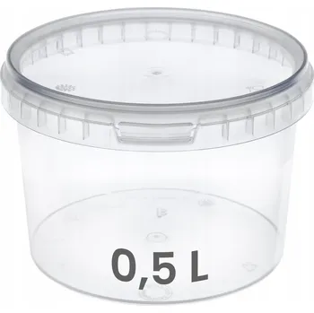 Dóza na potraviny Kbelík s víkem 50x 0,5 L plastový kbelík GARRONDA Atest pro styk s potravinami