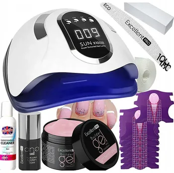 Kosmetická sada Sada Lampa 280W EXCELLENT PRO stavební gel 50g báze grafen vatové tampony pilník