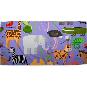 Osuška Sablio Ručník Animované safari - 70x140 cm