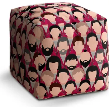 Taburet Sablio Taburet Cube Money heist Anonymní tváře: 40x40x40 cm