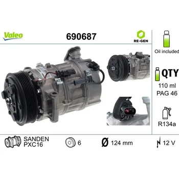 Kompresor klimatizace Kompresor, klimatizace VALEO 690687