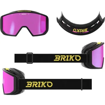 Cyklistické kalhoty Briko VULCANO MASK SHARP LITE-Black Yellow RBBM1-lyž.brýle