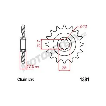 Řetězová sada pro motocykl Řetězové kolečko HONDA CB 500 Hornet rok 24-25
