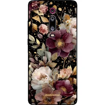 Pouzdro na mobilní telefon Lesklý kryt Mobiwear Glossy - Xiaomi Mi 9T / 9T Pro - G169G Zlatavé kvítky (Prémiové lesklé pouzdro, obal, kryt Mobiwear Glossy na mobil Xiaomi Mi 9T / 9T Pro - G169G Zlatavé kvítky, materiál Plast + TPU silikon - krytí po všech stranách, neošoupatelný)