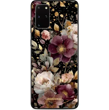 Pouzdro na mobilní telefon Lesklý kryt Mobiwear Glossy - Samsung Galaxy S20 Plus - G169G Zlatavé kvítky (Prémiové lesklé pouzdro, obal, kryt Mobiwear Glossy na mobil Samsung Galaxy S20 Plus - G169G Zlatavé kvítky, materiál Plast + TPU silikon - krytí po všech stranách, neošoupateln
