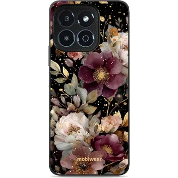 Pouzdro na mobilní telefon Lesklý kryt Mobiwear Glossy - Honor X6b - G169G Zlatavé kvítky (Prémiové lesklé pouzdro, obal, kryt Mobiwear Glossy na mobil Honor X6b - G169G Zlatavé kvítky, materiál Plast + TPU silikon - krytí po všech stranách, neošoupatelný potisk, tenké provedení,)