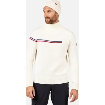 Pánský svetr Rossignol ODYSSEUS HZ MERINO NATURE WHITE pánský lyžařský svetr - 00L