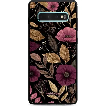 Pouzdro na mobilní telefon Lesklý kryt Mobiwear Glossy - Samsung Galaxy S10 Plus - G170G Fialová kvítka (Prémiové lesklé pouzdro, obal, kryt Mobiwear Glossy na mobil Samsung Galaxy S10 Plus - G170G Fialová kvítka, materiál Plast + TPU silikon - krytí po všech stranách, neošoupateln