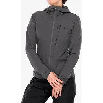 Dámská bunda Dámská softshellová bunda Rab Borealis Alpine Hoody - graphene 12 (M)