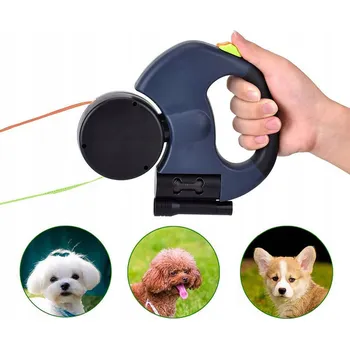 Vodítko pro psa VODÍTKO PRO DVA PSY S BATERKOU A 3M REFLEXNÍM PRVKEM