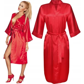 Dámské noční prádlo Dkaren dámský župan do půlky lýtek bez kapuce velikost M