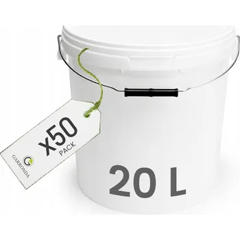 Dóza na potraviny Kbelík s víkem 50x 20 L plastový GARRONDA Atest, bílý