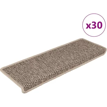 Nášlap na schod Samolepicí rohože na schody Sisal-Look 30 ks Tmavě béžová Béžová 3365890