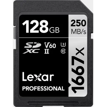 Paměťová karta Lexar SDXC Pro 1667X UHS-II U3 R250/W120 (V60) 128G