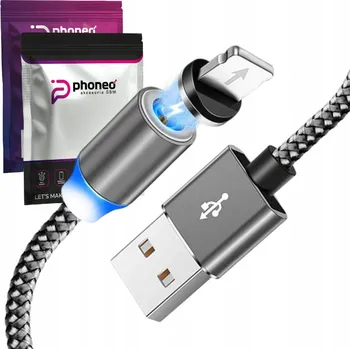 Datový kabel Kabel Phoneo USB - Apple Lightning 2 m stříbrný