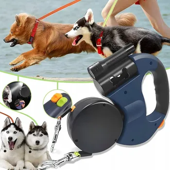 Vodítko pro psa VODÍTKO PRO DVA PSY S BATERKOU A 3M REFLEXNÍM PRVKEM
