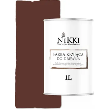 barva a nátěr na dřevo BARVA NA DŘEVO KRYCÍ NA DVEŘE RENOVACE HNĚDÁ RAL8012 MATNÁ 1L