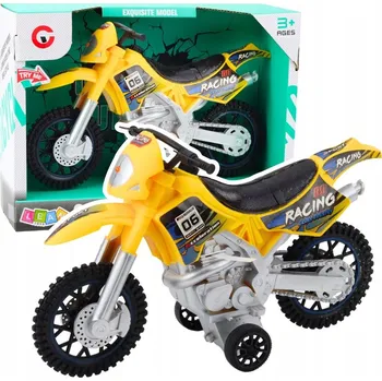 autíčko Crossový motocykl off-road – se světly a zvuky | žlutý