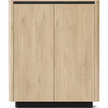 Komoda TORRO d | vysoká komoda 2D | 113 cm | dub cremona/černá