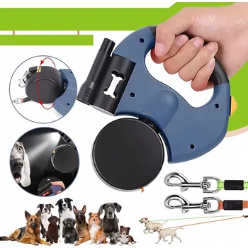 Vodítko pro psa VODÍTKO PRO DVA PSY S BATERKOU A 3M REFLEXNÍM PRVKEM