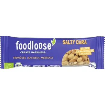 Čokoládová tyčinka Foodloose Arašídová tyčinka s karamelizovanými mandlemi 35 g bio BIO VEGAN BEZLEPEK Množství: 1 ks