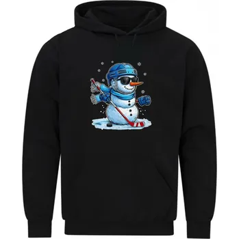 Pánská mikina Pánská mikina Sněhulák Hokejista (Velikost: 5XL, Barva: Černá)