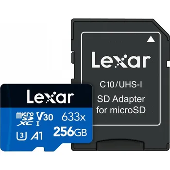 Paměťová karta Karta microSD Lexar LSDMI256BB633A s kapacitou 256 GB
