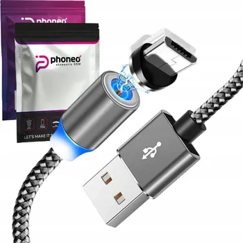 Datový kabel Kabel Phoneo USB - microUSB typ B, 2 m, stříbrný